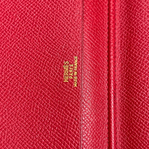✨HERMÈS Blue with Red Colourblocking Interior Espom Leather Agenda Cover 💙❤️ - Picture 3 of 13